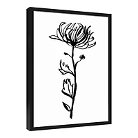 Tall Botanical 20" x 30" Black Framed Canvas - Set of 2