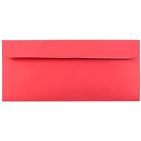 JAM Paper 4" x 9.5" Red Recycled Business Peel & Seal Envelopes