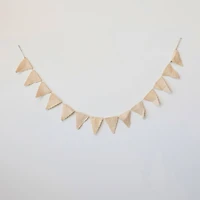 Hello Honey® 6ft. Cream Handmade Wool Felt Pennant with Scalloped Edges Garland