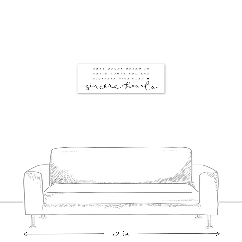 Sincere Hearts 12" x 36" Canvas Wall Art