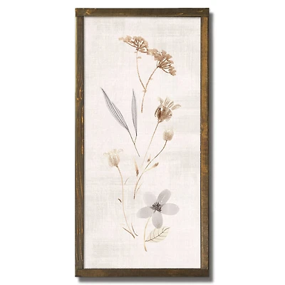 Spice & Blue Leaves I Framed Wood Plaque