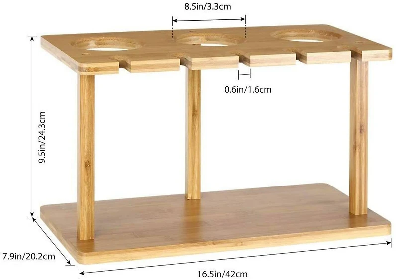 Bamboo Countertop Wine Holder Rack