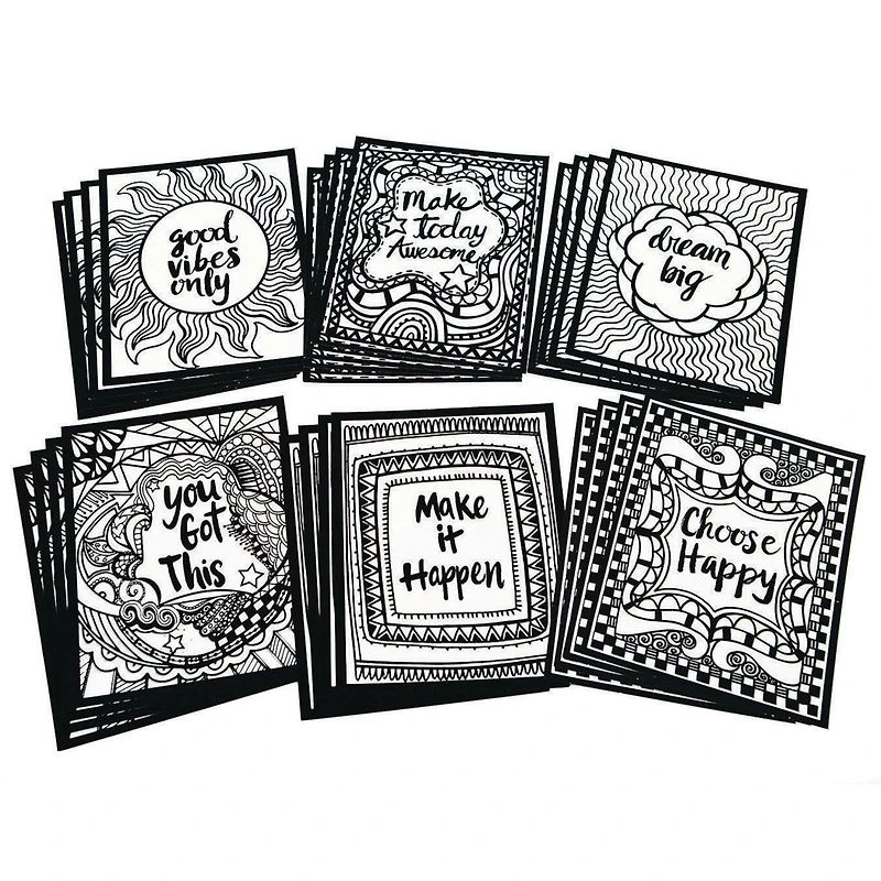 S&S® Worldwide Think Positive Velvet Art Posters, 24ct.