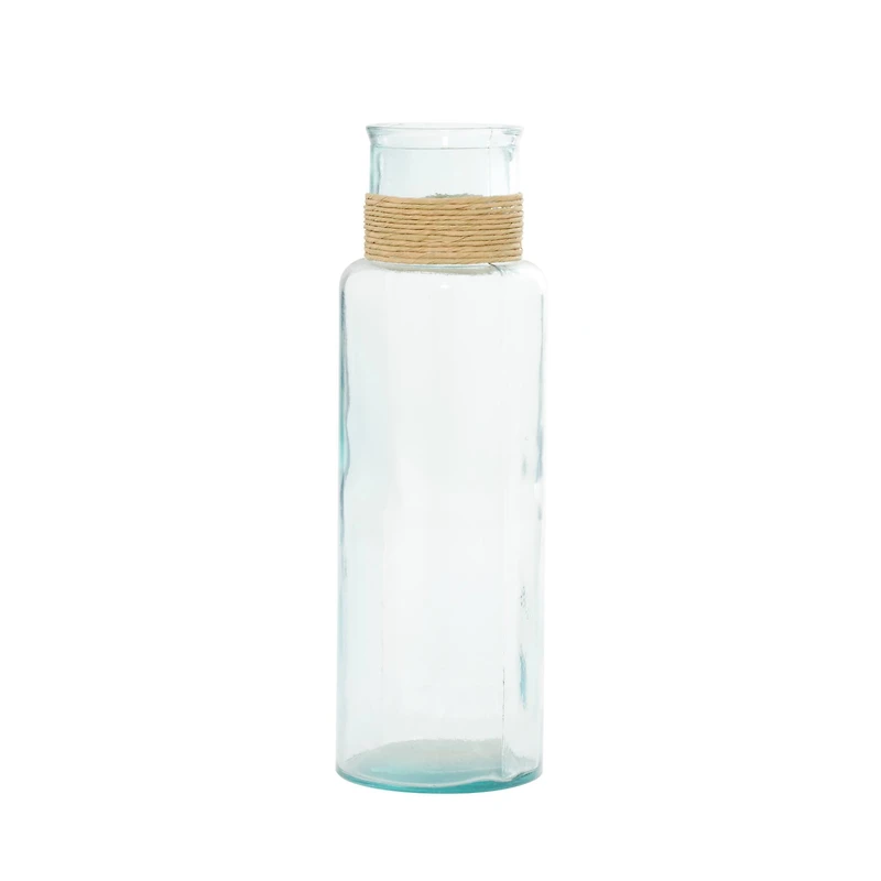 18" Clear Glass Farmhouse Vase