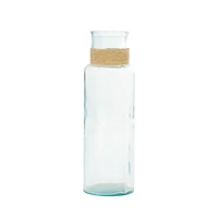 18" Clear Glass Farmhouse Vase