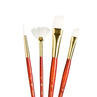 Princeton™ RealValue™ White Taklon 4 Piece Brush Set