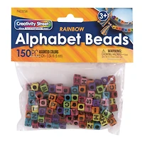 Creativity Street® 6mm Rainbow Alphabet Beads, 6 Packs of 150