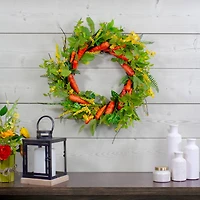 22" Orange & Yellow Carrot & Berry Foliage Easter Floral Spring Wreath