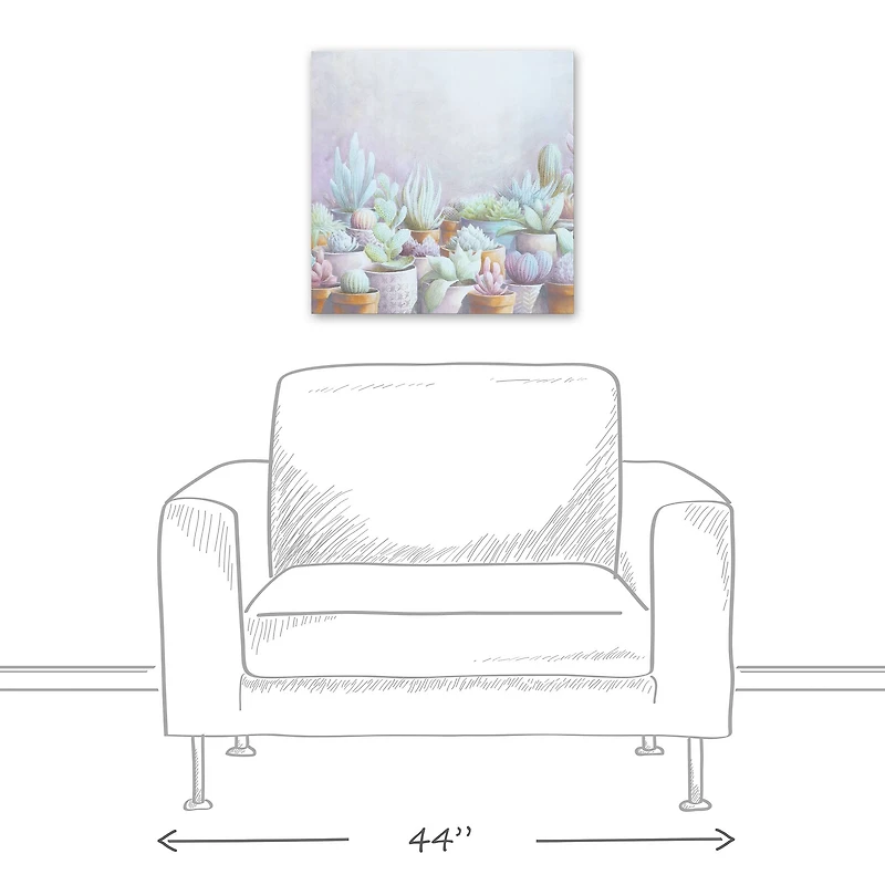 Cactus Pots 20" x 20" Canvas Wall Art