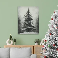 12" x 16" Black & White Snowy Tree Canvas Wall Décor by Ashland®