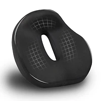 Mind Reader Donut Pillow with Air-Cloud Technology, Ergonomic Memory Foam Seat Cushion for Tailbone, Hemorrhoid, Pregnancy & Lower Back Pain Relief, Washable Cover, Black