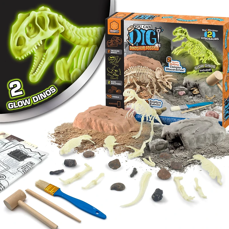 ArtSkills® Epic Lab Dinosaur Fossil Dig Kit with Glow in the Dark Dino Skeletons