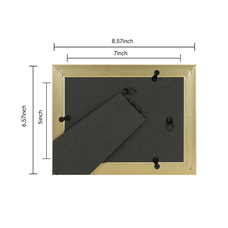 5" x 7" Holiday Pattern with Gold Edges Plastic Frame by Studio Décor