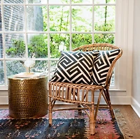 Hello Honey® 17" Gold Boho Hammered Metal Drum Table or Planter with Lid