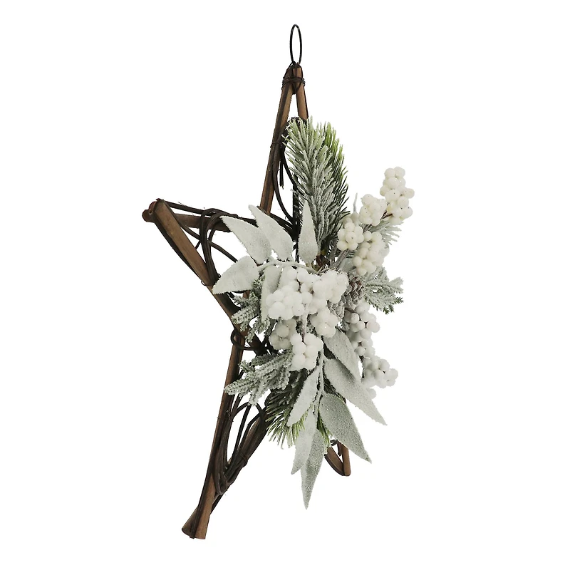 15" Shimmery Pine & Berry Grapevine Star by Ashland®