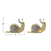 Hello Honey® 7" Purple & Brown Fabric Snail Décor with LED Lights