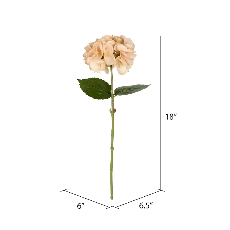 4 Pack: Beige Hydrangea Stem