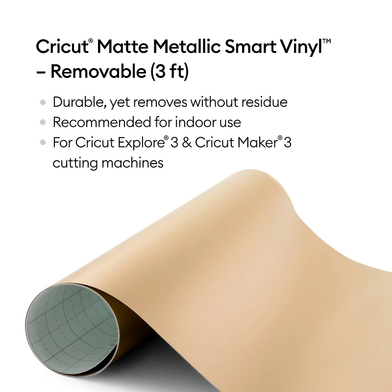 Cricut® Removable Matte Metallic Smart Vinyl
