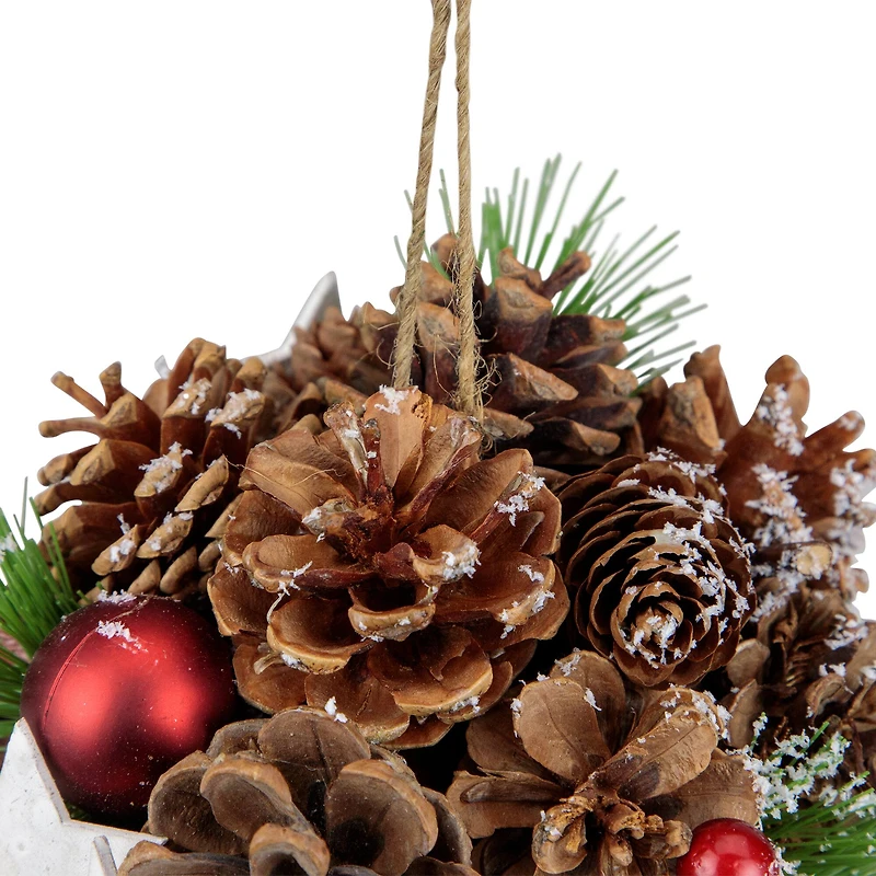 6" Pine Cones, Stars & Balls Ornament