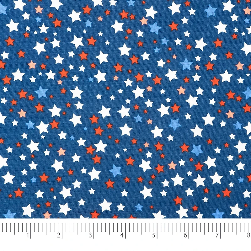 SINGER Solid Stars on Navy Cotton Fabric