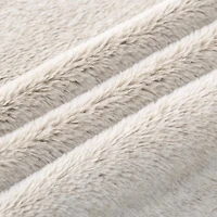 Glitzhome® 60" Milk Coffee Reversible Faux Rabbit Fur/Korean Fleece Christmas Tree Skirt