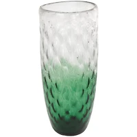 24" Green Ombre Handmade Glass Vase
