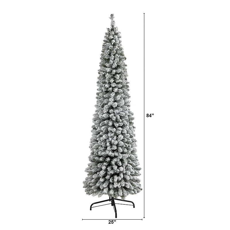 7ft. Unlit Flocked Artificial Christmas Tree