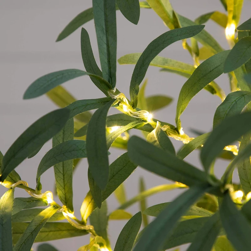 4ft. Pre-Lit Artificial Olive Tree with Warm White LED Lights