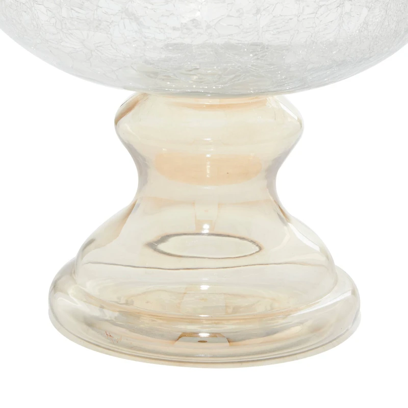 16" Gold Glass Traditional Candle Holder