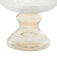16" Gold Glass Traditional Candle Holder
