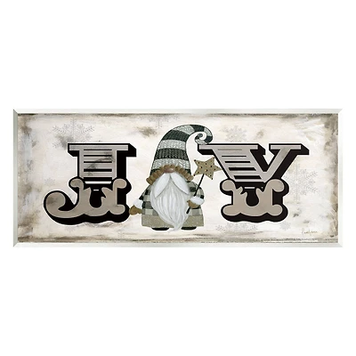Stupell Industries Joy Vintage Holiday Gnome Wall Plaque Art