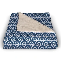 Scallop Sherpa Fleece Blanket