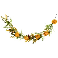 5ft. Orange Peony Artificial Fall Harvest Garland