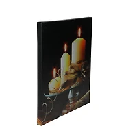 LED Flickering Candles Canvas Wall Art
