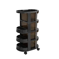 Round Plastic Storage Cart by Simply Tidy