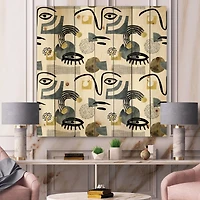 Designart - Collage of Eyes & Doodles In Contemporary Style I