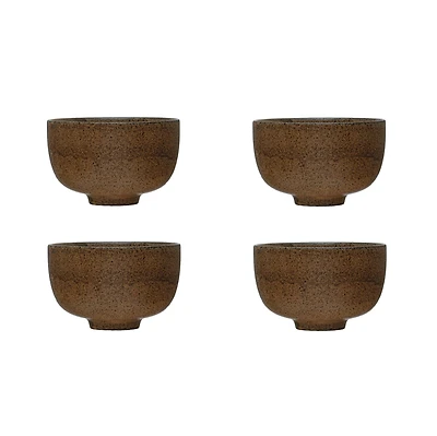 Hello Honey® Brown Reactive Glaze Modern Stoneware Bowl Set