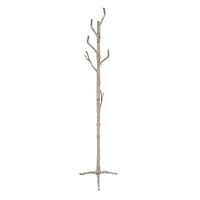 Silver Aluminum Eclectic Coat Rack, 71" x  17" x  17"