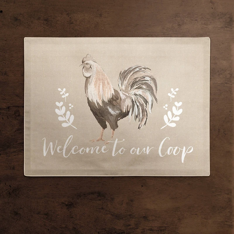 Welcome To Our Coop Cotton Twill Placemat