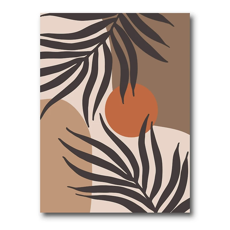 Designart - Moon & Sun Shapes In Retro Terracotta Tones III