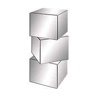 Clear Glass Glam Pedestal Table, 30" x 15" x 12"