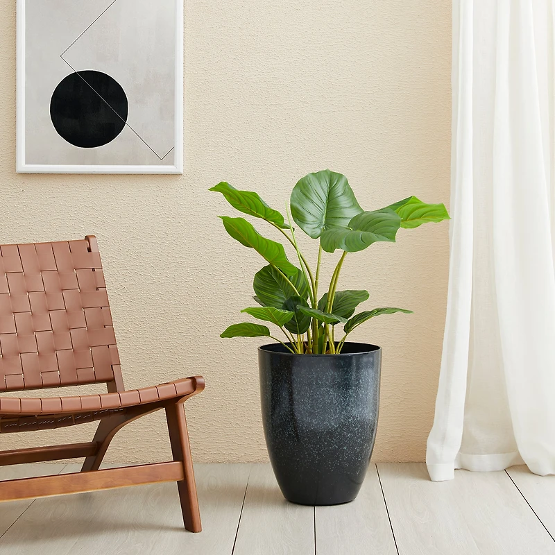 Glitzhome® 17" Eco-Friendly Oversized Faux Ceramic Tall Bowl Planters