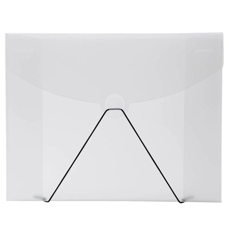 JAM Paper Clear Frosted 9.5" x 12" Plastic Portfolio