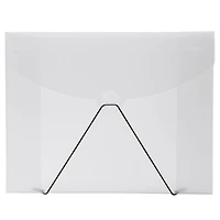 JAM Paper Clear Frosted 9.5" x 12" Plastic Portfolio