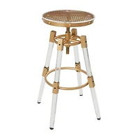 27" Gold Acrylic Bar Stool with Clear Acrylic Accents