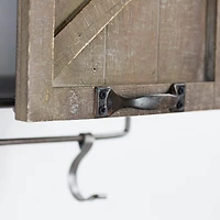 Rustic Sliding Barn Door Coat & Towel Rack
