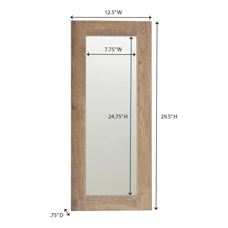 Household Essentials 29.5" x 12.5" Rectangular Wall Mirror