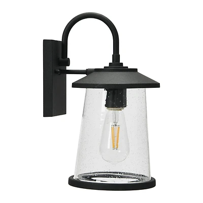 Hello Honey® Robert Stevenson Lighting Hudson 14.5" Distressed Zinc Metal & Seedy Glass Outdoor Light