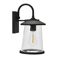 Hello Honey® Robert Stevenson Lighting Hudson 14.5" Distressed Zinc Metal & Seedy Glass Outdoor Light