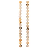 12 Pack: Light Gray Crackle Agate Round Beads, 8mm by Bead Landing™